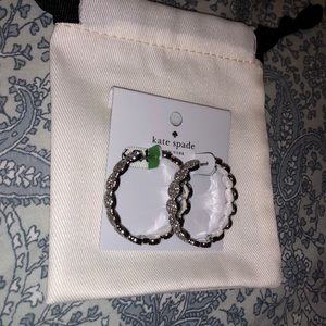 NWT kate spade gatsby dot hoops